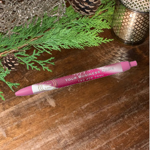 Add Business Logo Cool Fun Christmas Promotional Black Ink Pen