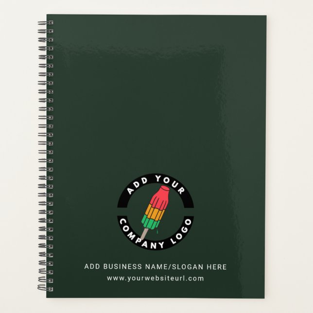 Add Business Logo Corporate Staff Modern Planner (Front)