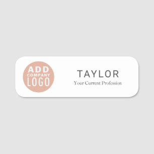 Add Business Logo DIY Company Employee Name Tag