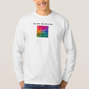 Add Business Logo Double Sided Men's Long Sleeve T-Shirt