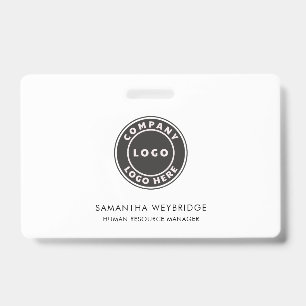 Add Business Logo Employee Staff Name ID Badge