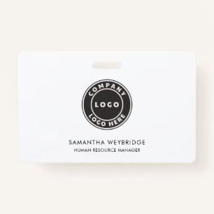 Add Business Logo Employee Staff Name ID ID Badge