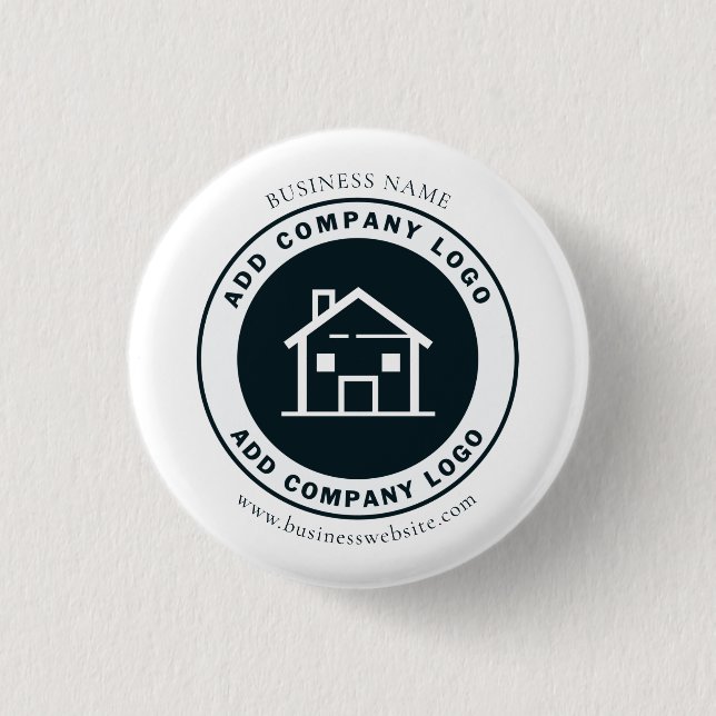 Add Business Logo Employees Custom 3 Cm Round Badge (Front)
