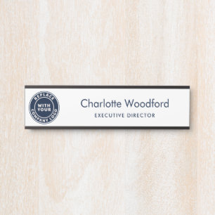 Add Business Logo Employees Name and Role Door Sign