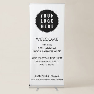 Add Business Logo Minimalist Promotional Display Retractable Banner