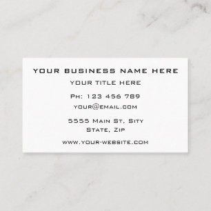 Add Business Logo Name Address Simple Personalised Card