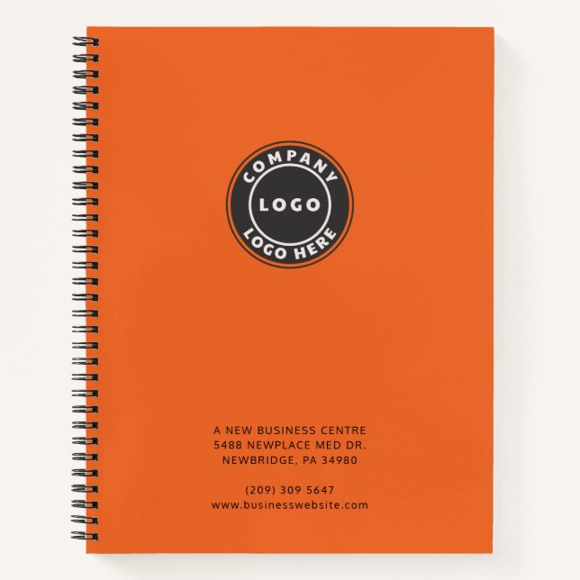 Add Business Logo Office Coworkers Modern Notebook (Front)