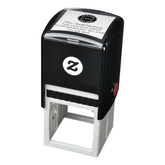 Add Business Logo Return Address Elegant Self-inking Stamp (Product)