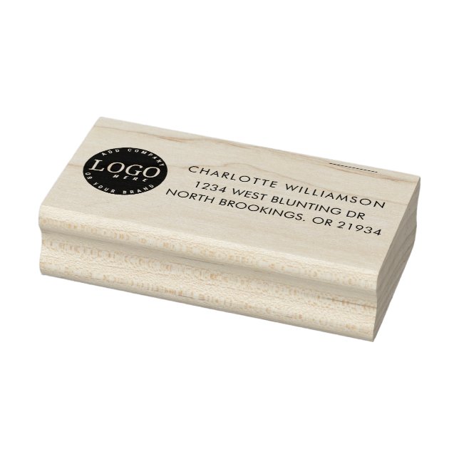 Add Business Logo Return Address Rubber Stamp (Stamp)