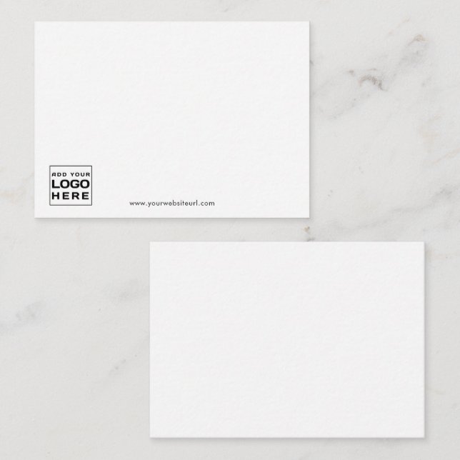 Add Business Logo Simple Modern Corporate Card (Front/Back)