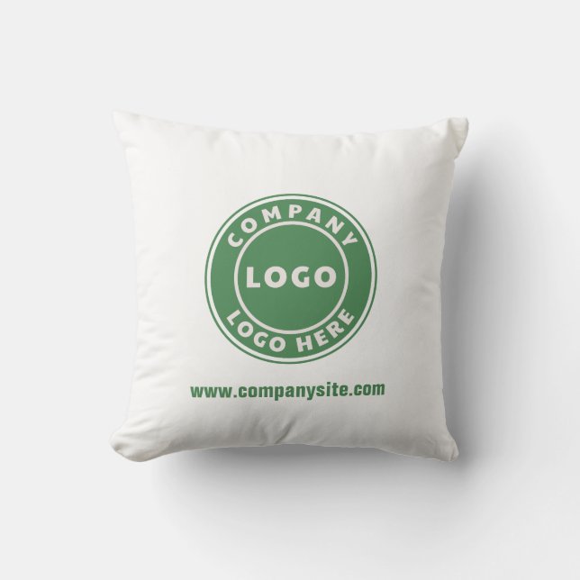 Add Business Logo Website Corporate Office Decor Cushion (Front)