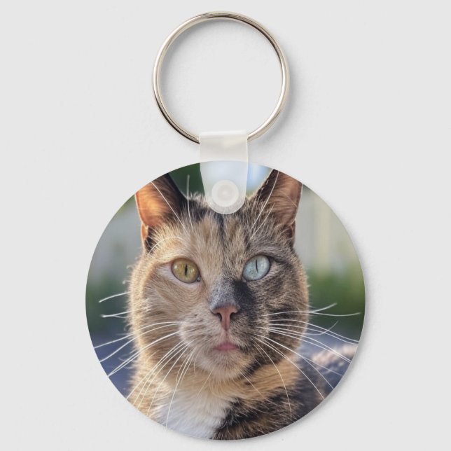 Add Cat Photo Customise Key Ring (Front)