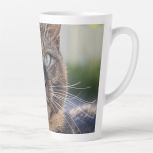 Add Cat Photo Customise Latte Mug