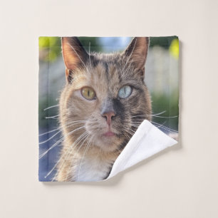 Add Cat Photo Customise Wash Cloth