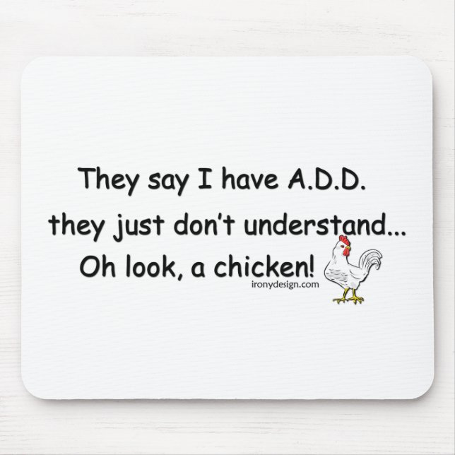 ADD Chicken Humour Mouse Mat (Front)