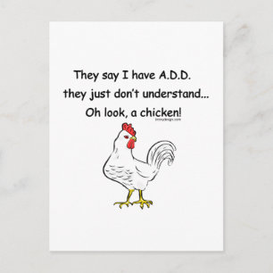 ADD Chicken Humour Postcard