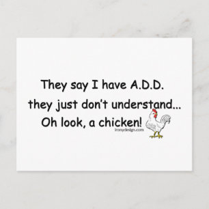 ADD Chicken Humour Postcard