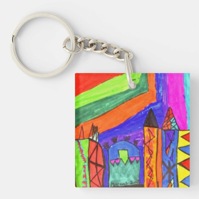 Add Childs Artwork Key Ring (Front)