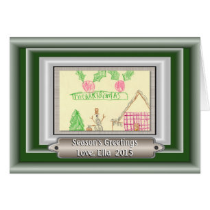 Add Child's Drawing with Custom Colour Frame