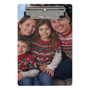 Add Christmas Family Photo Customise Mini Clipboard