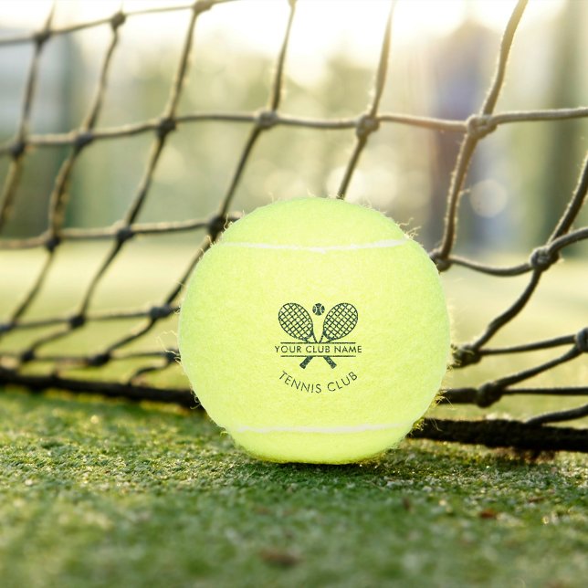 Add Club Name Team Green Any Colour Custom Tennis Balls (Custom Tennis Club Swag Training Tennis Balls)