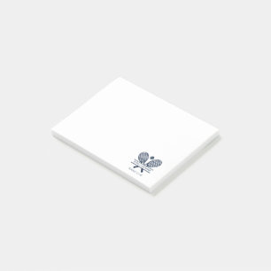 Add Club Name Tennis Team Navy Blue Logo Post-it Notes