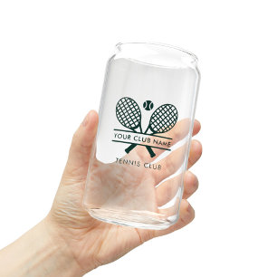 Add Club Name Tennis Team Players Swag Can Glass