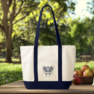 Add Club Name Tennis Tournament Player Promotional Tote Bag