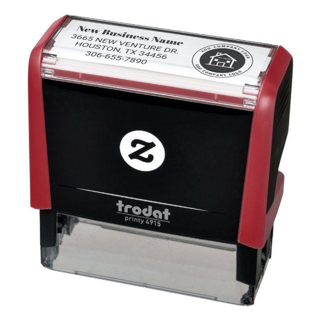 Add Company Brand Logo Address  Self-inking Stamp (Product)