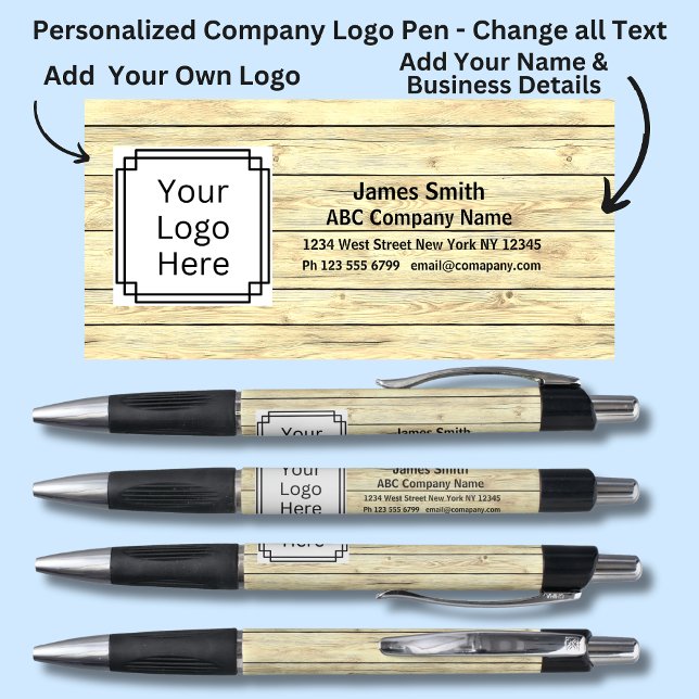 Add Company Details Name etc Light Wood Effect  (Creator Uploaded)