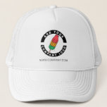 Add Company Logo Business Brand Employee Swag Trucker Hat<br><div class="desc">Add your brand logo and custom text to this trucker hat that's perfect for creating brand awareness or as an advertising medium. Available in other colours and sizes. No minimum order quantity and no setup fee.</div>