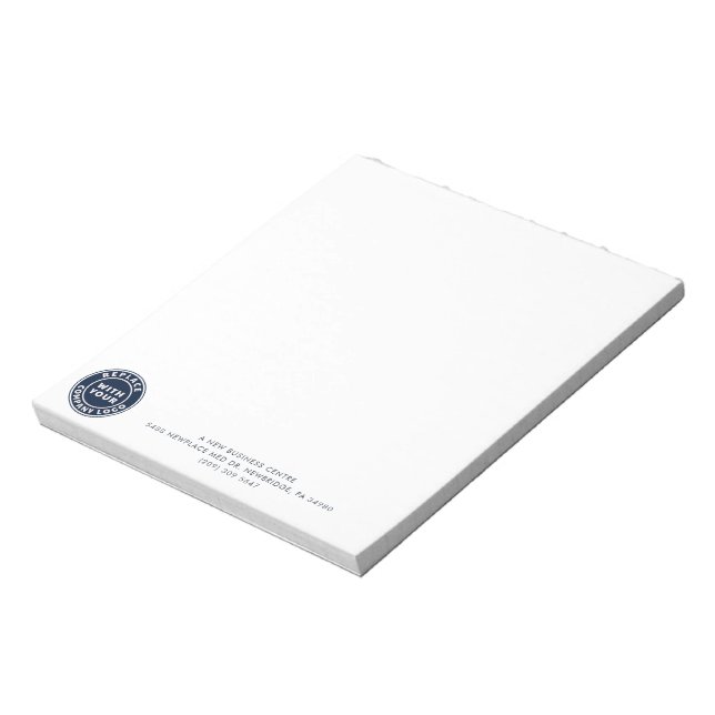 Add Company Logo Business Employees Promotional Notepad (Rotated)
