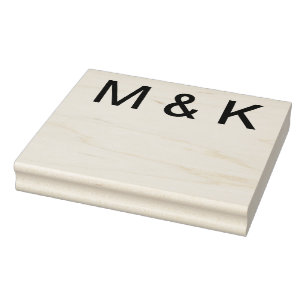 Add couple name letter monogram initial letter  rubber stamp
