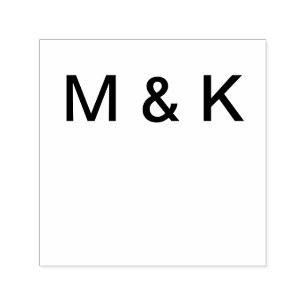 Add couple name letter monogram initial letter self-inking stamp