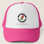 Add Custom Brand Logo Business Company Employee Trucker Hat<br><div class="desc">Add your brand logo and custom text to this trucker hat that's perfect for creating brand awareness or as an advertising medium. Available in other colours and sizes. No minimum order quantity and no setup fee.</div>