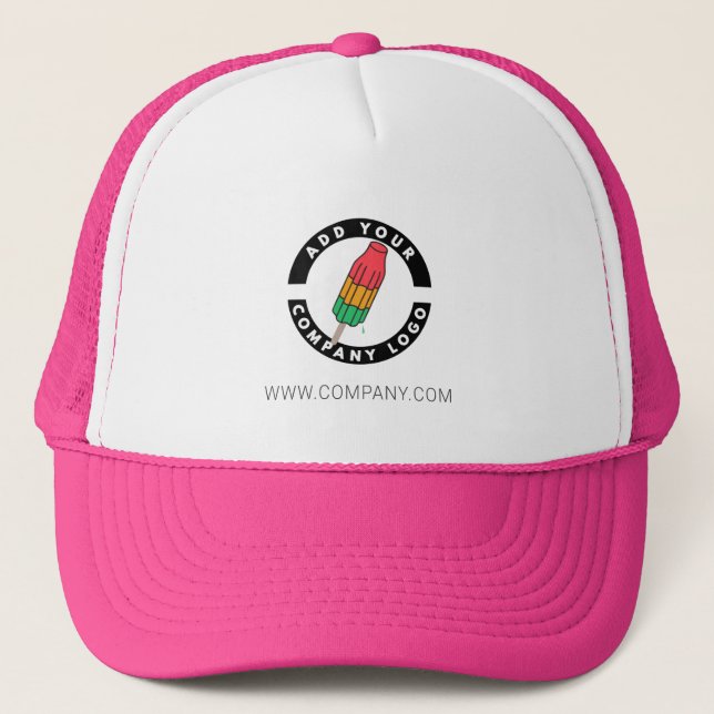 Add Custom Brand Logo Business Company Employee Trucker Hat (Front)