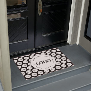 Add Custom Business Company Logo Repeating Welcome Doormat