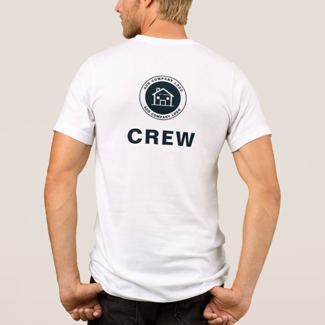 Add Custom Business Logo Classic Tri-Blend Shirt (Back)