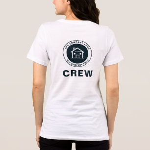 Add Custom Business Logo Company Employees Crew Tri-Blend Shirt