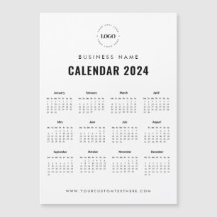Add Custom Business Logo Magnetic 2024 Calendar Magnetic Invitation