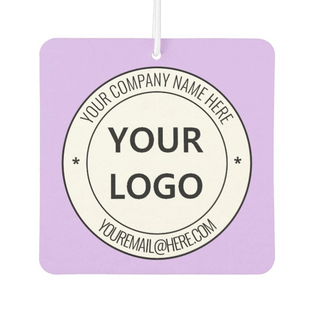 Add Custom Business Logo Promotional Personalised  Car Air Freshener (Front)