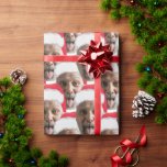 Add Custom Face Photo Funny Santa Head Xmas Fun  Wrapping Paper<br><div class="desc">Make your gifts unforgettable with this Add Custom Face Photo Funny Santa Head Xmas Fun Wrapping Paper! Perfect for the holiday season, this whimsical wrapping paper features a playful Santa head design that can be personalised with your favourite photo. Ideal for family, friends, or office parties, this fun wrapping paper...</div>