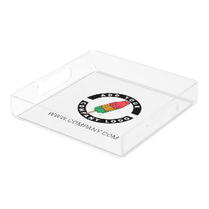 Add Custom Logo Business Brand Employee Swag Acrylic Tray