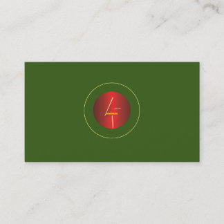 Add Custom logo in circle bg green Business Card