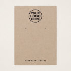 Add Custom Logo Kraft Earring Display Holder
