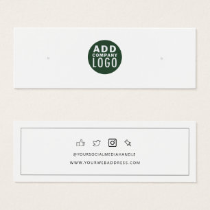 Add Custom Logo Stud Earring Display Card