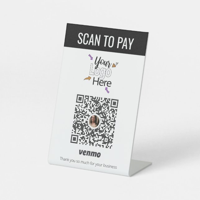 Add Custom Logo to Venmo Small Business Pedestal Sign (Front)