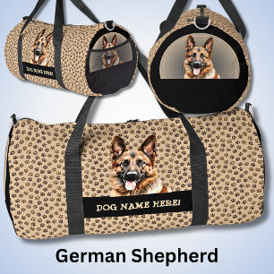 Add Dog Name or Your Name, German Shepherd Duffle Bag