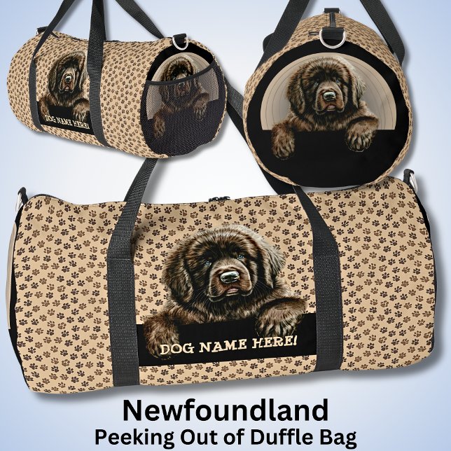 Add Dog Name or Your Name, Newfoundland Duffle Bag (Creator Uploaded)