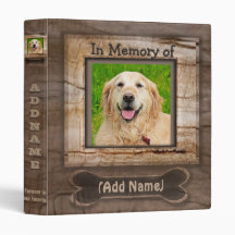 Add Dog Photo Memorial Vinyl Binder
